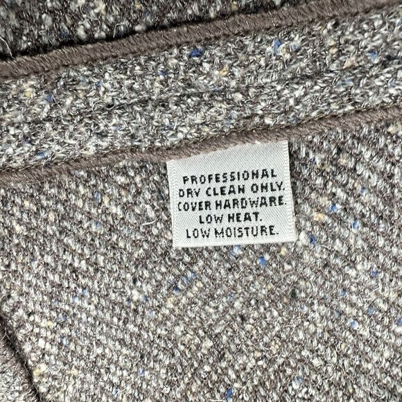 St John Sweater Wool Blend Cardigan Womens 8 Taupe Fleck Full Zip Beaded Blazer - Picture 16 of 16